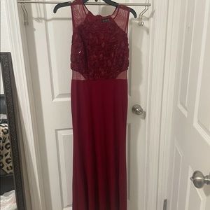 Burgundy party dress